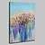abordables Peintures Abstraites-Peinture à l&#039;huile Hang-peint Peint à la main - Abstrait A fleurs / Botanique Moderne Inclure cadre intérieur / Toile tendue