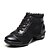 cheap Dance Sneakers-Women&#039;s Dance Sneakers / Ballroom Shoes Lace / Leather Sneaker / Split Sole Lace-up Low Heel Non Customizable Dance Shoes Black / White