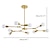 tanie Design sputnikowy-Europa Północna żyrandol 9-głowicowe nowoczesne molekuły metali wisiorek światła salon jadalnia sypialnia malowana