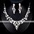 abordables Parures de Bijoux-Women&#039;s Jewelry Set European Fashion Pearl Earrings Jewelry Silver For Wedding Daily