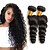 billige Hårforlengelse med naturlig farge-3 pakker Peruviansk hår Bølget Ekte hår Hairextensions med menneskehår Naturlig Farge Hårvever med menneskehår Ekstensjon Hot Salg Hairextensions med menneskehår / 8A
