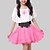 cheap Casual Dresses-Kids Little Girls&#039; Dress Floral Patchwork Daily Going out Patchwork Fuchsia Pink Short Sleeve Streetwear Dresses Summer