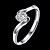 abordables Bague-Cuff Anneau Diamant Géométrique Argent S925 argent sterling dames Mode Ajustable / Femme / Zircon