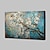baratos Pinturas Florais/Botânicas-pintura a óleo pintada à mão arte da parede flor flor árvore decoração da casa decoração tela enrolada sem moldura não esticada