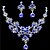 cheap Jewelry Sets-Women&#039;s Sapphire Cubic Zirconia Jewelry Set Drop Ladies Asian Fashion Earrings Jewelry Purple / Red / Blue For Wedding Party