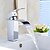 billige Armaturer til badeværelset-Håndvasken vandhane - Vandfald Krom Centersat Et Hul / Enkelt håndtag Et Hul / Messing