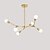 billige Sputnikdesign-Nord-Europa lysekrone 6-hode moderne metallmolekyler anheng lys stue spisestue soverom malt overflate