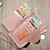 cheap Wallets-Women&#039;s Buttons PU Wallet Geometric Black / Blushing Pink