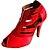 cheap Latin Shoes-Women&#039;s Latin Shoes Salsa Shoes Dance Shoes Indoor Satin Heel Sided Hollow Out Solid Color Customized Heel Zipper Adults&#039; White Black Red