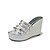 cheap Women&#039;s Slippers &amp; Flip-Flops-Women&#039;s Slippers &amp; Flip-Flops Solid Colored Summer Wedge Heel Round Toe Comfort PU Silver Black Gold