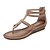 preiswerte Damensandalen-Damen Sandalen Frühling / Sommer Keilabsatz Runde Zehe Gladiator Büro &amp; Karriere Niete Einfarbig Mikrofaser Mandelfarben / Blau