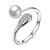 billiga Moderingar-Dam manschetten ring vikla ringen Pärla Silver S925 Sterling Silver Geometrisk damer Mode Party Dagligen Smycken