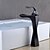 billige Armaturer til badeværelset-Håndvasken vandhane - Udbredt Olie-gnedet Bronze Centersat Enkelt håndtag Et HulBath Taps