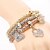 abordables Brazaletes-3pcs Mujer Pulseras charm Brazalete de Cuentas Corazón Dulce Legierung Pulsera pulsera Arco Iris Para Fiesta Regalo