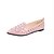olcso Női topánkák és bebújós cipők-Női PU Nyár Hátsó pántos Papucsok &amp; Balerinacipők Lapos Erősített lábujj Fekete / Bézs / Rózsaszín