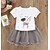preiswerte Casual Kleider-Mädchen&#039; Tutu Kurzarm Einfarbig 3D-gedruckte Grafik Kleider Polyester Kleid Sommer Baby Täglich