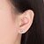 cheap Earrings-Women&#039;s Diamond Cubic Zirconia tiny diamond Stud Earrings Heart Ladies Sweet Fashion Zircon Earrings Jewelry Purple / Silver For Daily Date