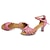 abordables Zapatos de baile latino-Mujer Zapatos de Baile Latino Zapatos de danza Entrenamiento Fiesta Interior Básico Sandalia Tacones Alto Un Color Hebilla Rosa