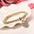 abordables Brazaletes-3pcs Mujer Pulseras charm Brazalete de Cuentas Corazón Dulce Legierung Pulsera pulsera Arco Iris Para Fiesta Regalo