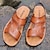 tanie Sandały męskie-Men&#039;s Sandals Comfort Shoes Slingback Sandals Casual Outdoor Beach Walking Shoes Microfiber Breathable Black Brown Slogan Spring Summer