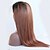 baratos Perucas de cabelo humano-Remy Human Hair Lace Front Wig Rihanna style Brazilian Hair Straight Light Brown Brown Wig 130% Density with Baby Hair Ombre Hair Dark Roots Natural Hairline Bleached Knots Women&#039;s Short Medium