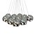 baratos Luzes pendentes-UMEI™ 60(24&quot;) Estilo Mini Luzes Pingente Metal Cromado Contemporâneo Moderno 110-120V / 220-240V