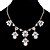 abordables Collier-Colliers Fantaisie Femme Colliers plastrons Cristal Cristal Goutte Gros Fantaisie dames Argent Bleu 45 cm Colliers Tendance Bijoux pour Rendez-vous Vacances