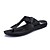Χαμηλού Κόστους Ανδρικές Παντόφλες &amp; Σαγιονάρες-Ανδρικά Παπούτσια άνεσης PU Καλοκαίρι Παντόφλες &amp; flip-flops Περπάτημα Σκούρο καφέ / Μαύρο