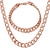 cheap Jewelry Sets-Chain Bracelet Chain Necklace For Men&#039;s Women&#039;s Party Gift Daily Rose Gold Platinum Plated Gold Plated Cuban Gold Silver Rose Gold