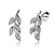 cheap Earrings-Women&#039;s Cubic Zirconia tiny diamond Stud Earrings Leaf Ladies Fashion S925 Sterling Silver Earrings Jewelry Silver For Gift Daily