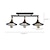 Недорогие Встраиваемые и полунавесные крепления-Винтажный потолочный светильник в стиле лофт с 3 лампами, скрытый монтаж, регулируемое направление света, металлическое зеркало с 3 головками, стеклянная гостиная, столовая