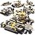 billige Byggeblokke-Byggeklodser 834 pcs Militær kompatible Legoing Stress og angst relief Forældre-barninteraktion Militærkøretøjer Kampvogn Legetøj Gave