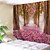 billiga landskap gobeläng-vägg tapet konst dekor filt gardin picknick duk hängande hem sovrum vardagsrum sovsal dekoration liggande gardin blomning blomma träd