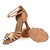 cheap Latin Shoes-Women&#039;s Latin Shoes Silk Toggle Clasp Heel Ribbon Tie Stiletto Heel Customizable Dance Shoes Dark Brown / Nude / Leather / Practice / Professional