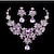 cheap Jewelry Sets-Women&#039;s Sapphire Cubic Zirconia Jewelry Set Drop Ladies Asian Fashion Earrings Jewelry Purple / Red / Blue For Wedding Party
