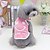 preiswerte Hundekleidung-Hunde Katzen Haustiere Weste Person Cartoon Design Buchstabe &amp; Nummer Japan und Korea Style Lässig / Alltäglich Hundekleidung Welpenkleidung Hunde-Outfits Schwarz Blau Rosa Kostüm für Mädchen und