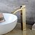billige Armaturer til badeværelset-Håndvasken vandhane - Vandfald Ti-PVD Centersat Enkelt håndtag Et HulBath Taps