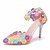 cheap Women&#039;s Heels-Women&#039;s Wedding Shoes Wedding Heels Buckle Stiletto Heel Pointed Toe Comfort Novelty Wedding Party &amp; Evening PU Fall Spring Floral Rainbow