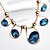 cheap Statement Necklaces-Women&#039;s Cubic Zirconia Choker Necklace Geometrical Mother Daughter Ladies Vintage Grandmother Chunky Zircon Glass Alloy Blue 50 cm Necklace Jewelry For Evening Party Going out