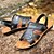 tanie Sandały męskie-Men&#039;s Sandals Comfort Shoes Slingback Sandals Casual Outdoor Beach Walking Shoes Microfiber Breathable Black Brown Slogan Spring Summer