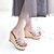 cheap Women&#039;s Slippers &amp; Flip-Flops-Women&#039;s Slippers &amp; Flip-Flops Solid Colored Summer Wedge Heel Round Toe Comfort PU Silver Black Gold