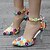 cheap Women&#039;s Heels-Women&#039;s Wedding Shoes Wedding Heels Buckle Stiletto Heel Pointed Toe Comfort Novelty Wedding Party &amp; Evening PU Fall Spring Floral Rainbow