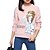 cheap Tees &amp; Blouses-Kids Girls&#039; Tee 3/4 Length Sleeve Embroidered Print Blushing Pink White Cotton Children Tops Fall All Seasons Floral Regular