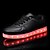 olcso Női tornacipők-Férfi Női Tornacipők LED cipők Over-the-térd csizma Extra méret LED Lapos LED Kényelmes Világító cipők PU Fekete Fehér