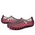 billige Sandaler til kvinder-Dame Sandaler udendørs Sommer Flade hæle Komfort PU Sort Rød Blå