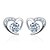 cheap Earrings-Women&#039;s Diamond Cubic Zirconia tiny diamond Stud Earrings Heart Ladies Sweet Fashion Zircon Earrings Jewelry Purple / Silver For Daily Date