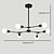 tanie Design sputnikowy-Europa Północna żyrandol 6-głowicowe nowoczesne molekuły metali wisiorek światła salon jadalnia sypialnia malowana