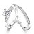 billige Motering-Band Ring Diamant Solitaire Rose Gull Sølv Kobber Gullbelagt Gullplatert rose Venskap damer Enkel Mote 2pcs 7 8 / Dame / Ring Set