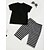 preiswerte Sets-Baby Jungen T-Shirt &amp; Shorts Kleidungsset Kurzarm Schwarz Streifen Baumwolle Streifen Standard / Frühling / Sommer