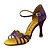 cheap Latin Shoes-Women&#039;s Latin Shoes / Ballroom Shoes / Salsa Shoes Satin Sandal Buckle Customized Heel Customizable Dance Shoes Yellow / Fuchsia / Purple